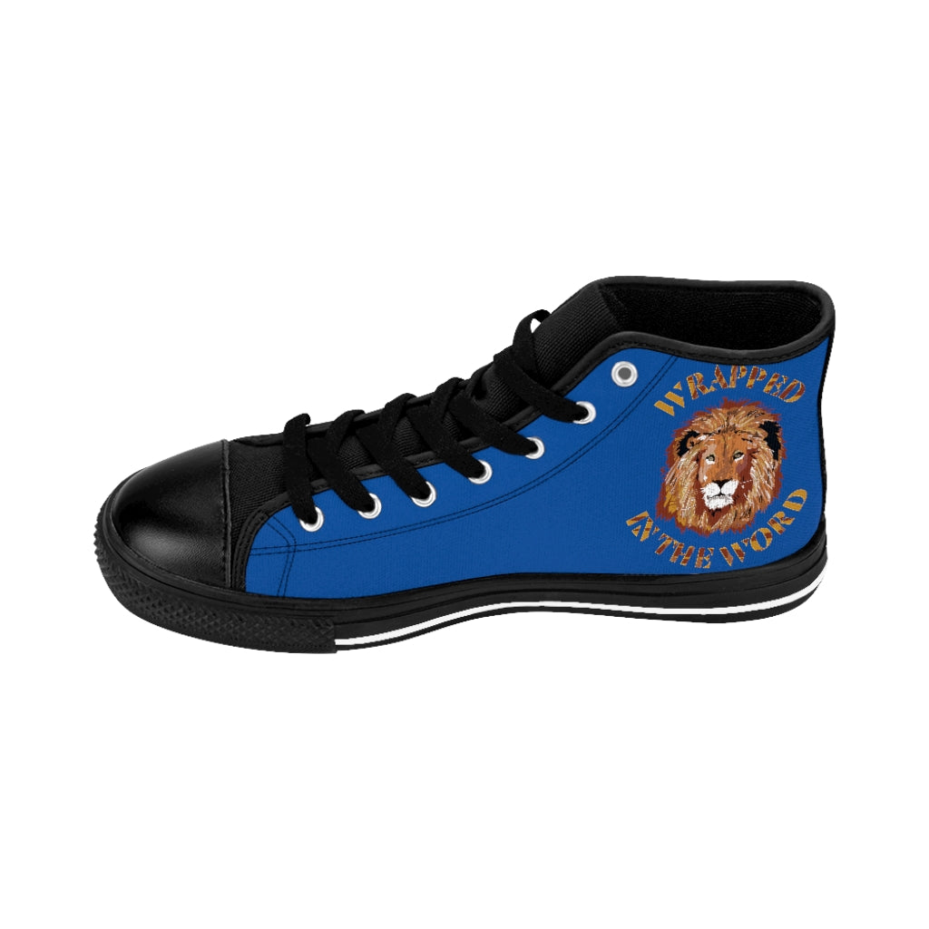 Blue Wrapped Lion Canvas Shoes