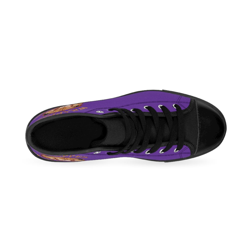 Purple Wrapped Lion Canvas Shoes