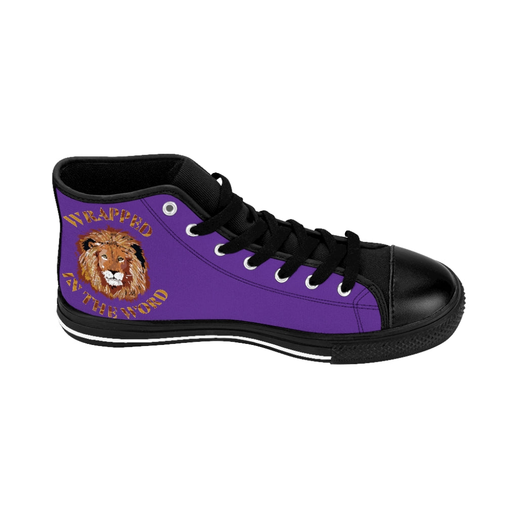 Purple Wrapped Lion Canvas Shoes