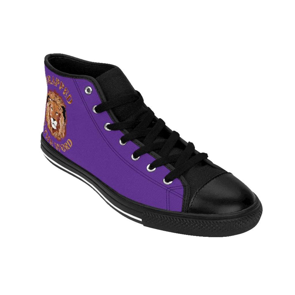 Purple Wrapped Lion Canvas Shoes