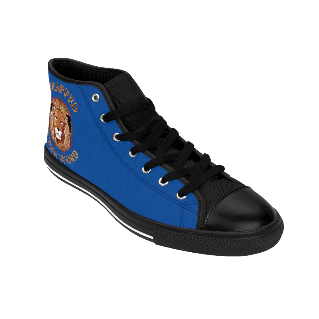 Blue Wrapped Lion Canvas Shoes