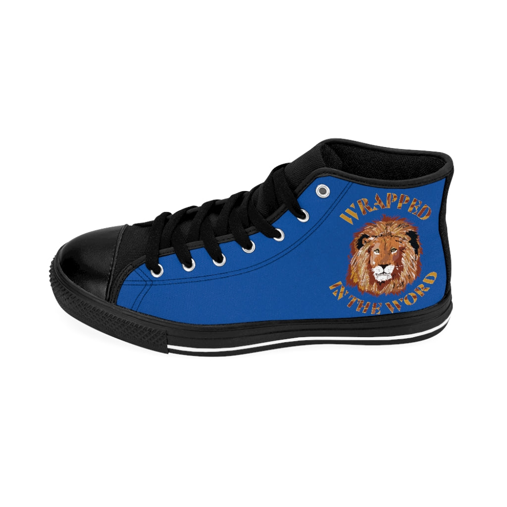 Blue Wrapped Lion Canvas Shoes