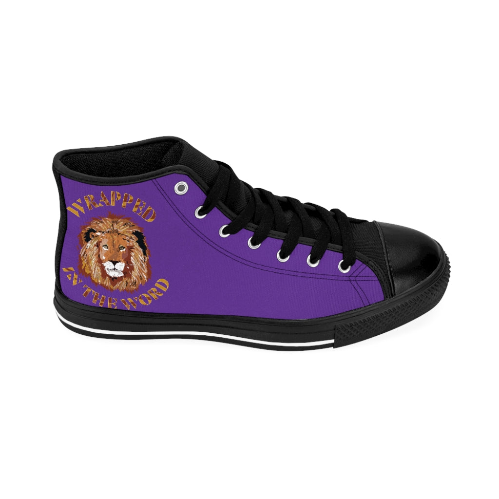 Purple Wrapped Lion Canvas Shoes