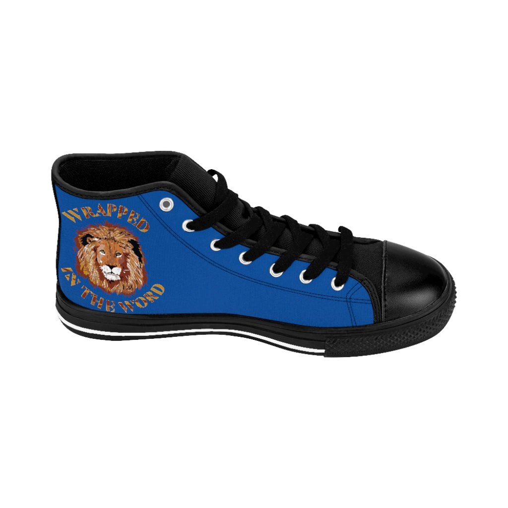 Blue Wrapped Lion Canvas Shoes