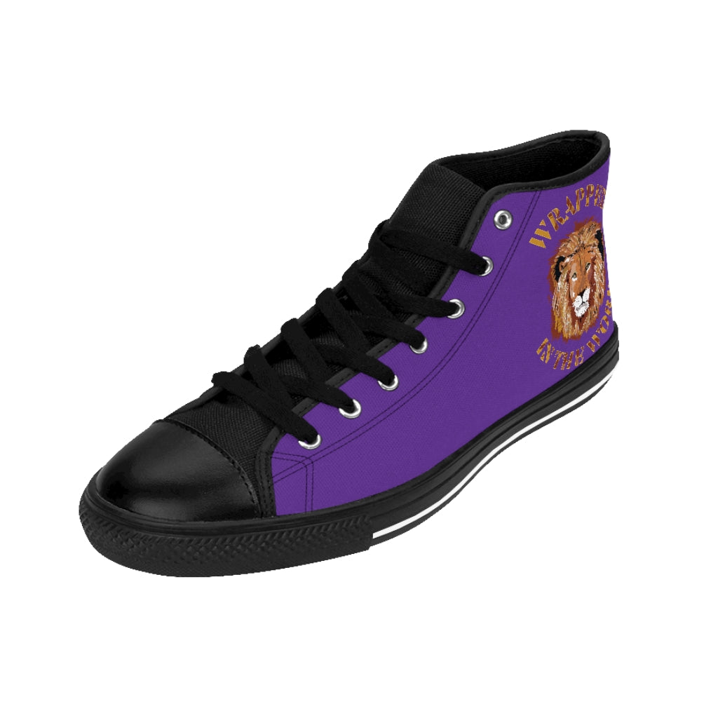 Purple Wrapped Lion Canvas Shoes