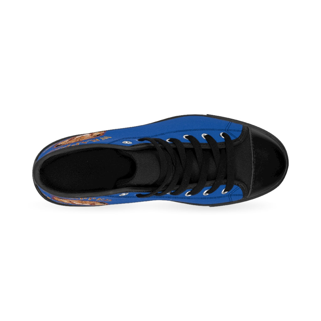 Blue Wrapped Lion Canvas Shoes