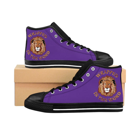 Purple Wrapped Lion Canvas Shoes