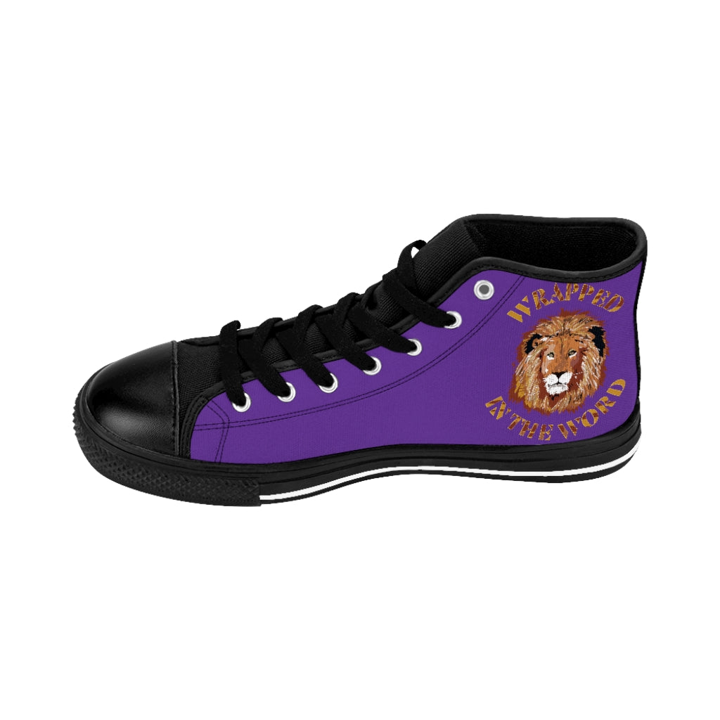 Purple Wrapped Lion Canvas Shoes