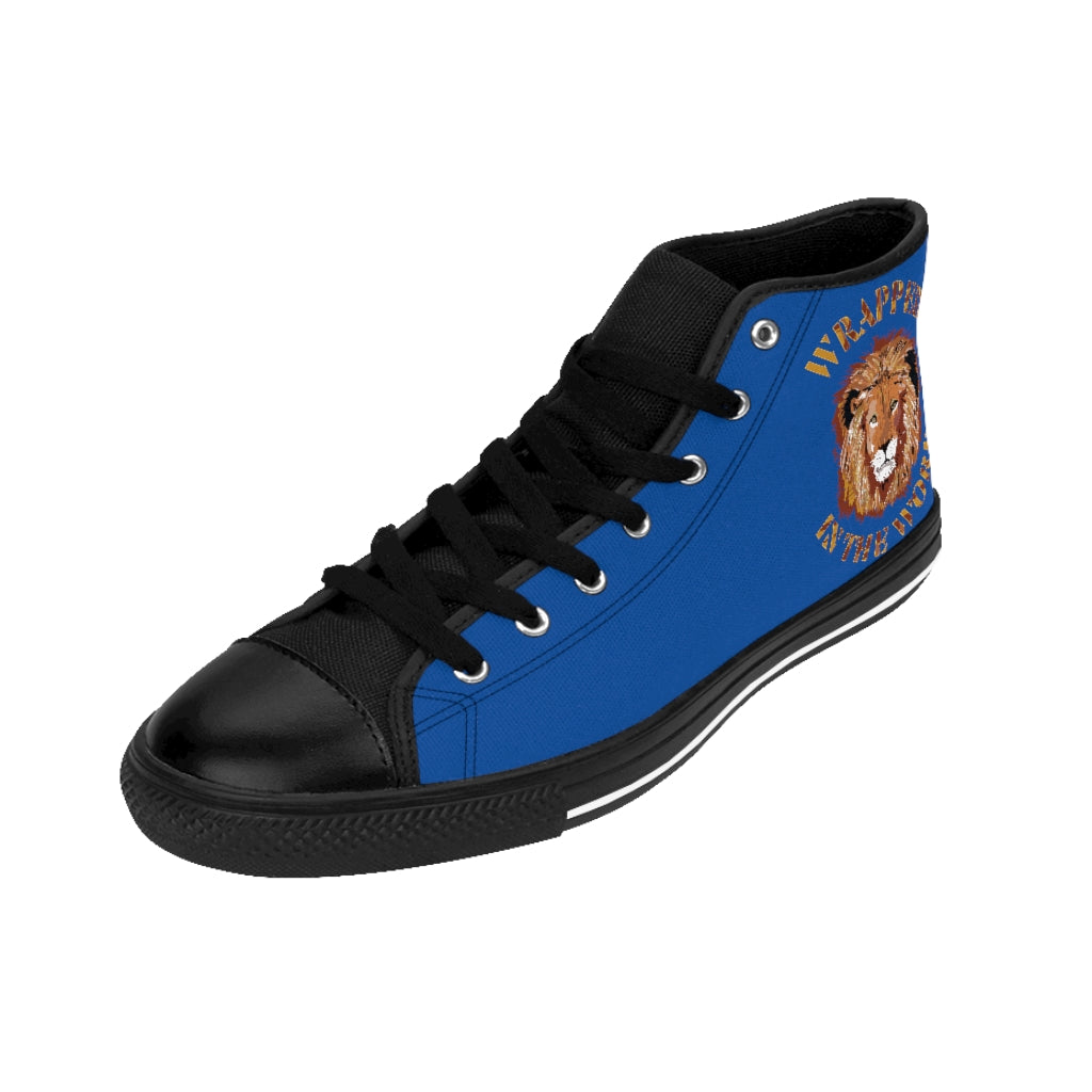 Blue Wrapped Lion Canvas Shoes