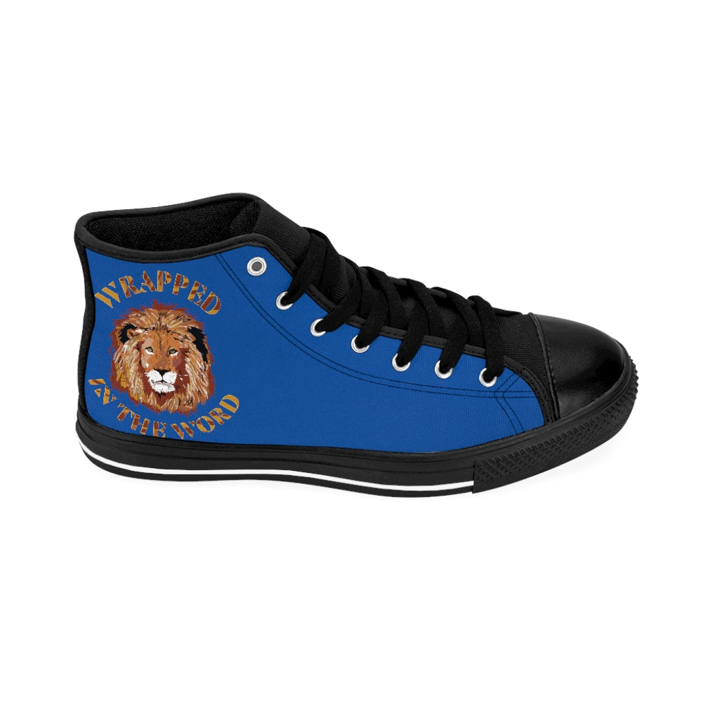 Blue Wrapped Lion Canvas Shoes