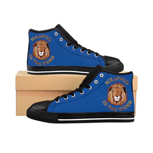 Blue Wrapped Lion Canvas Shoes