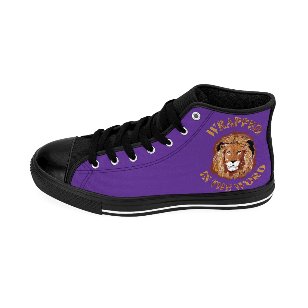 Purple Wrapped Lion Canvas Shoes